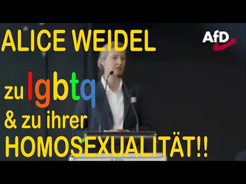 Alice Weidel / AFD  äußert sich zu LGBTQ und ihrer Homosexualität