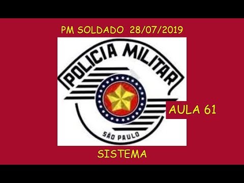PM SP Correção Prova 28/7/2019 Sistema Questão 29 Aula 61