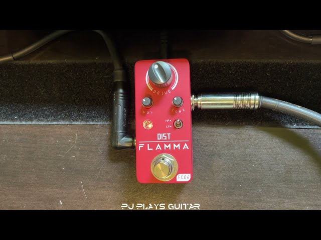 Vídeo relacionado con Pedal de distorsión FLAMMA FC06 para guitarra eléctrica, pedal analógico de guitarra, 2 modos HP/LP, mini pedal de efectos, True Bypass