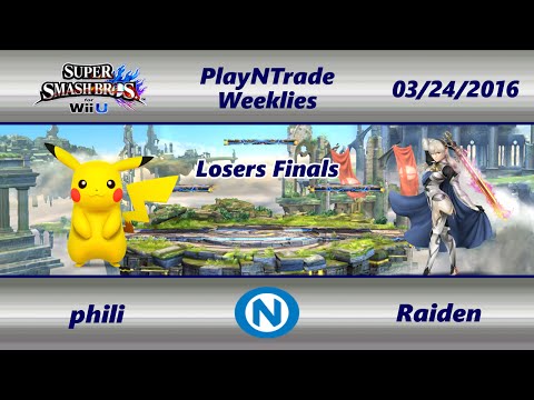 PnT 03/24/16 - phili (Pikachu) vs. Raiden (Corrin) - Losers Finals - SSB4