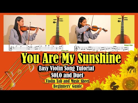 You Are My Sunshine - Violin Tutorial with tab and sheet music by Strings n' Gayle
