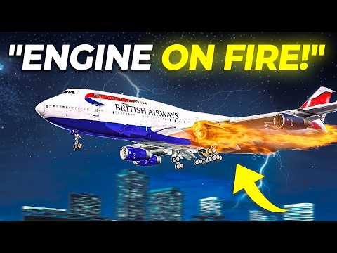 747 BURSTS INTO FLAMES Seconds After Takeoff! What the Pilot Did Next Shocked Everyone...