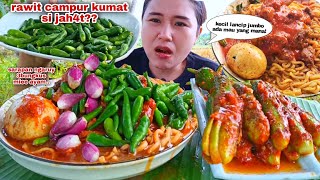 Download lagu RAWIT NYA KELEWATAN ⁉️ MAKAN CABE RAWIT MENTAH MIE AYAM JUMBO BAWANG JAHAT KIMCHI TIMUN MUKBANG mp3