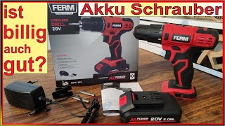 Akkuschrauber Akku Bohrschrauber - ist billig auch gut? FERM Akkuschrauber 20V für Heimwerker & DIY