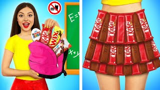 How to Sneak Food Into Class! Amazing Sneaking Hacks by RATATA BOOM
