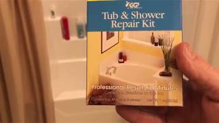 How to fix a Crack or Hole in Bathtub - Fiberglass Shower tub chip gelcoat repair