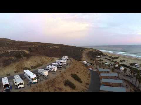 Drone footage of Jalama Beach and campground
