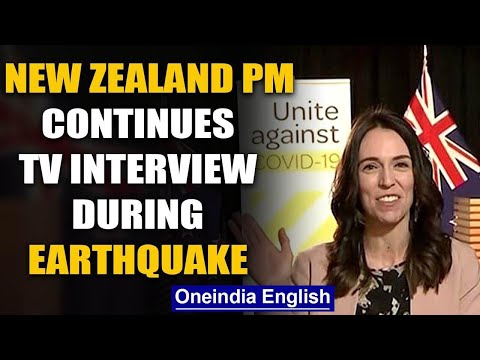 New Zealand PM continues TV interview as earthquake strikes:watch | Oneindia