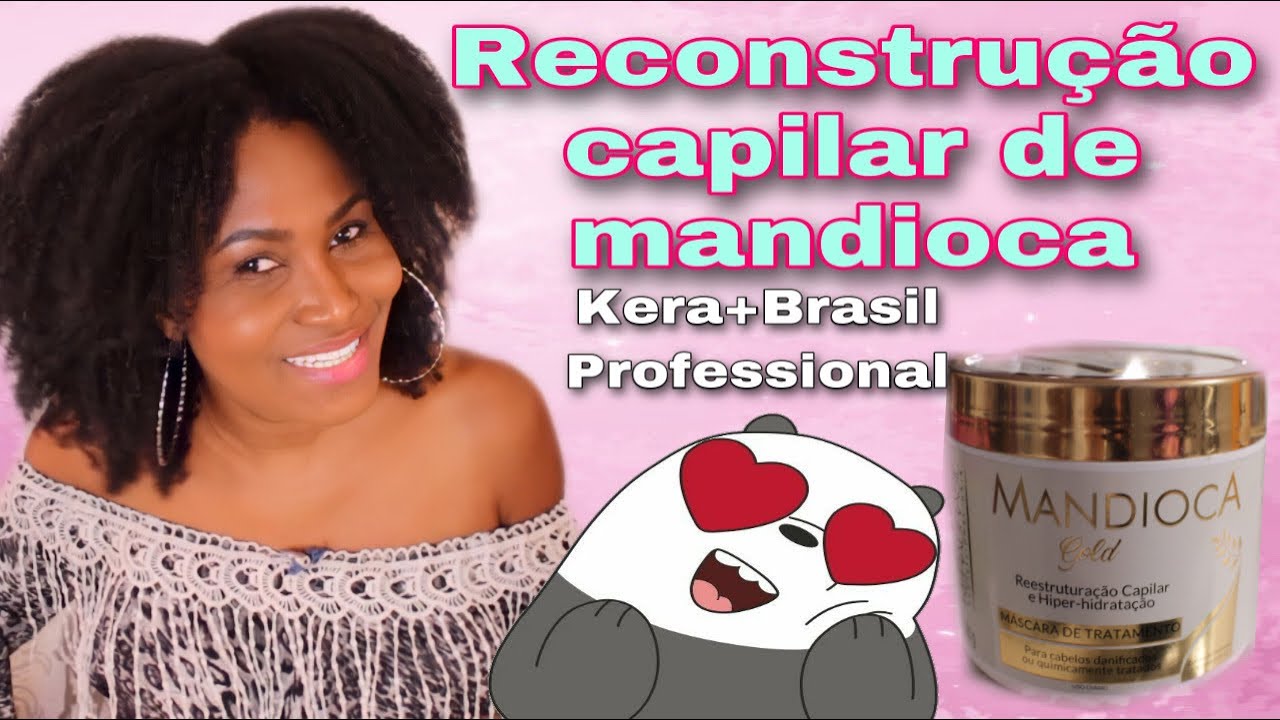 TESTEI A MÁSCARA DE RECONSTRUÇÃO CAPILAR DE MANDIOCA DA LINHA KERA+BRASIL PROFESSIONAL HAIR