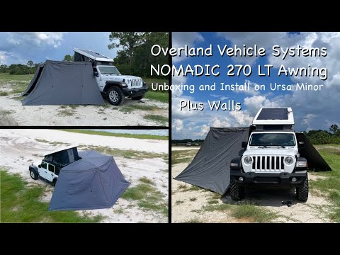 Overland Vehicle Systems NOMADIC 270 LT AWNING and WALLS on My Jeep Wrangler JL with Ursa Minor J30