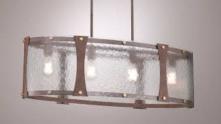 1_Watch A Video About the Fable Rust Brown and Antique Brass 4 Light Chandelier