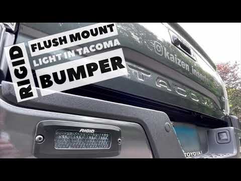 Installing a flush mount RIGID light in TACOMA bumper