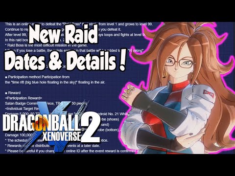 Xenoverse 2 raid schedule 2021