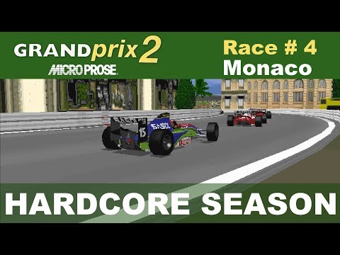 Microprose Grand Prix 2 - Race #04 -  Monaco (Hardcore Season)