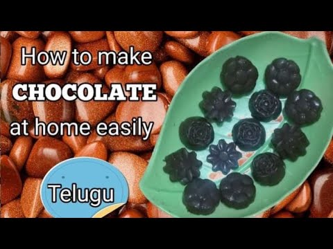 How to make chocolate at home||chocolate making in telugu|Adwithas Recipes