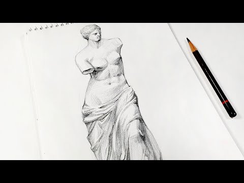 Venus de Milo (Vertical Video) - pencil drawing sounds ASMR