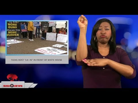 Teens host “lie-in” in front of White House (ASL - 2.19.18)