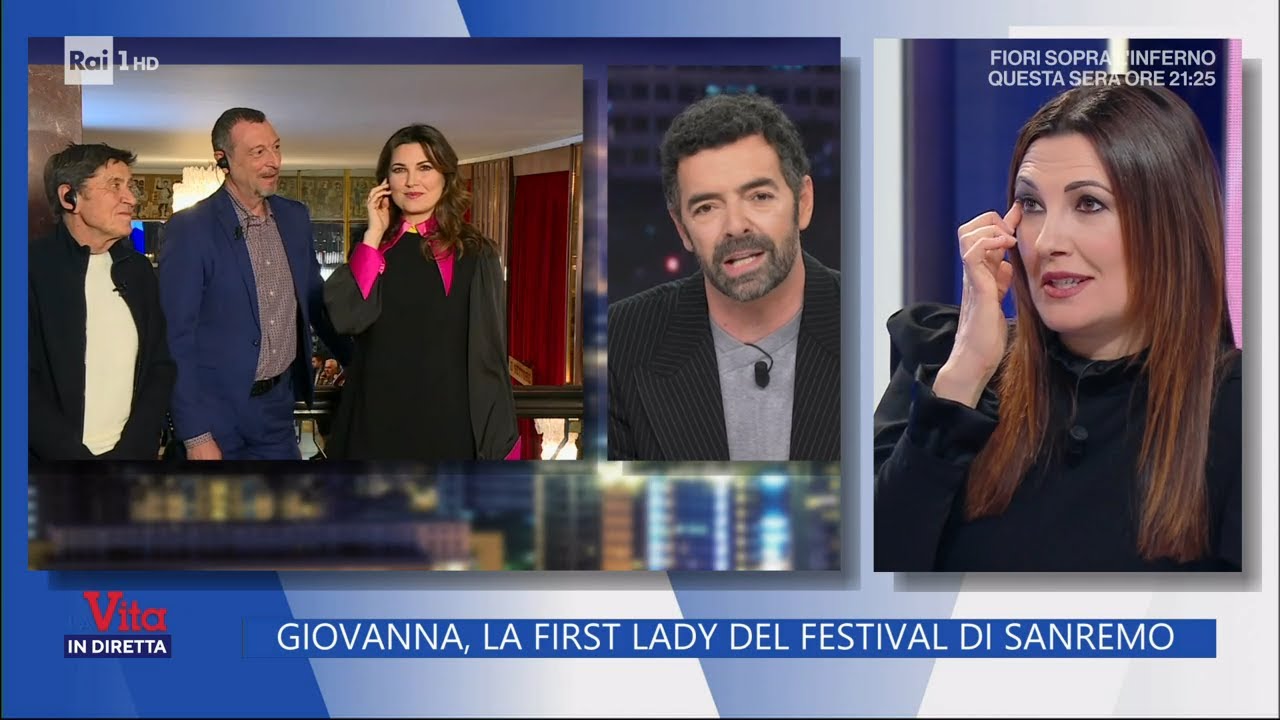 Giovanna, la first Lady del Festival di Sanremo - La vita in diretta 13/02/2023