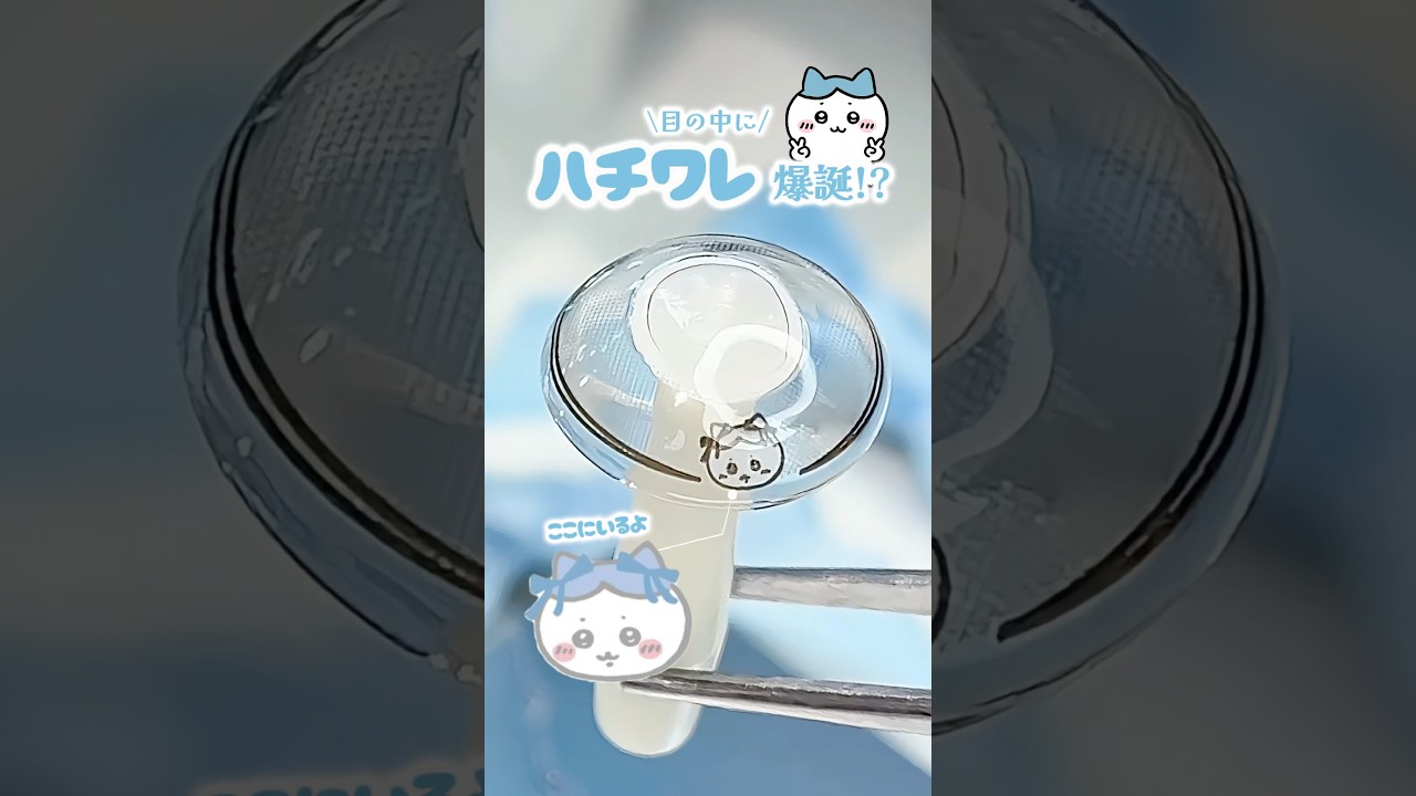 【カラコンにハチワレついてる!?】#おすすめ #ちいかわ #バズれ #カラコン #anime #プチプラ #バズれ #美容 #コスメ #垢抜け #新作