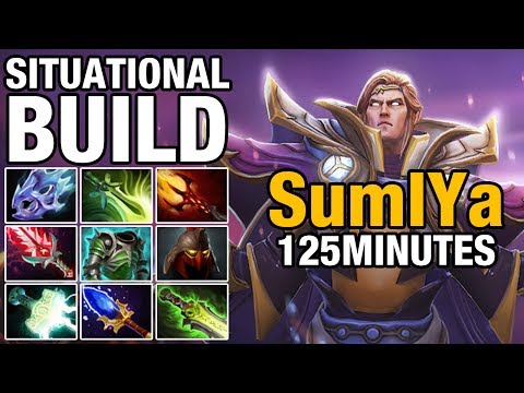 SITUATIONAL BUILD - SumIYa - 125 MINUTES WITH MEGA CREEPS - Dota 2