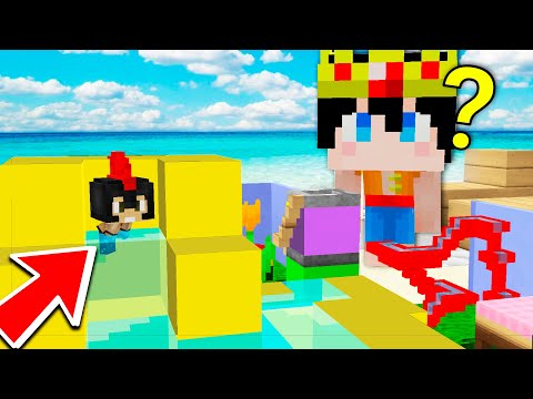 HIDE AND SEEK AT 1 PIXEL WATER PARK!! 😂 MINECRAFT WITH THE COMPASSES