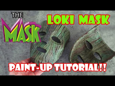 THE MASK Lifesize Prop LOKI MASK painting tutorial. Cast on FILM-USED
