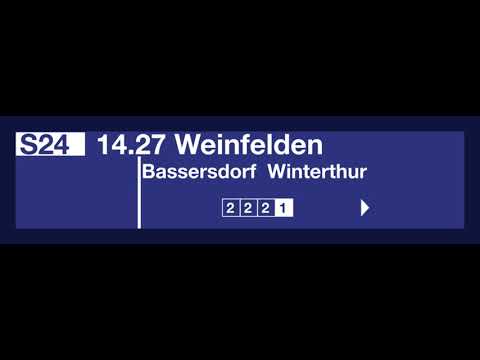 SBB Ansage - Einfahrt S24 nach Weinfelden in Zürich Flughafen (D+E)