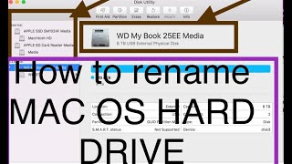 How to rename or edit Hard disk name in Mac book (Macintosh HD)