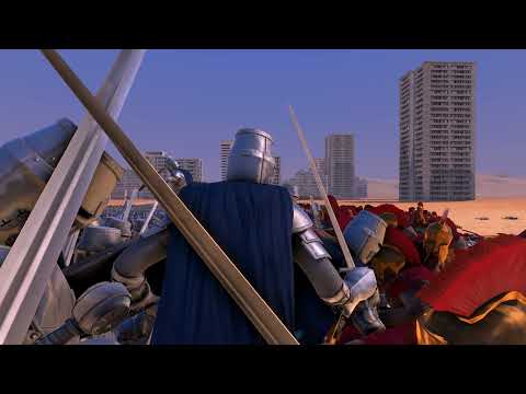 12,000 Heavy Knights vs. 2,000 Spartans    Ultimate Epic Battle Simulator      UEBS