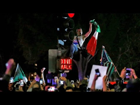 Click to Watch the 'He deserves what he gets:' Latino youths violently protest Donald Trump in Orange County video