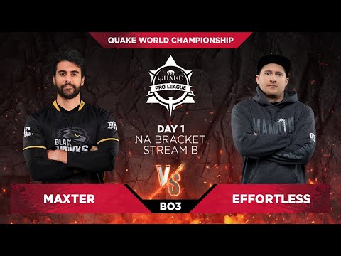 maxter vs Effortless - Quake World Championship 2020 - Day 1 - Stream B