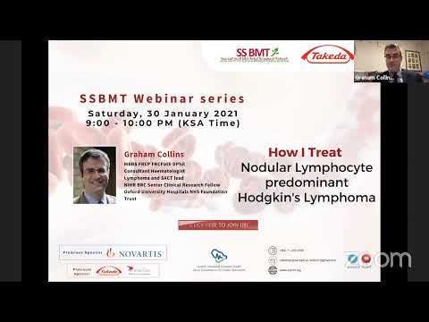 SSBMT Webinar Series - How I Treat Nodular Lymphocyte predominant Hodgkin’s Lymphoma - 30 Jan 2021