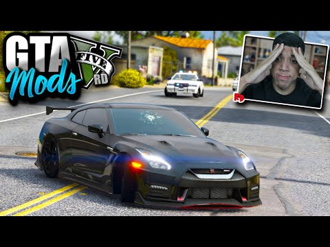 RD DANDO FUGA DA POLICIA DE NISSAN GTR NO GTA 5 ( INSANO )
