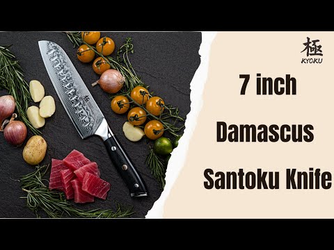 KYOKU Shogun Series, 7" Santoku Knife, Japanese VG10 Steel