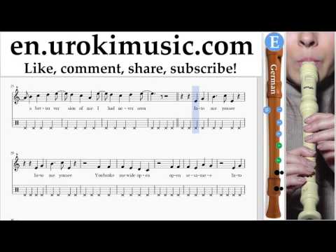 Recorder lessons (G.) Katy Perry - Into Me You See Sheet Music Tutorial Part#2 um-b352