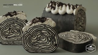 오레오 크레이프 롤케이크 만들기 : Oreo Crepe Roll Cake Recipe | Cooking tree