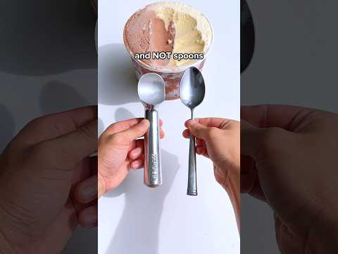 Here’s why ice cream stores stopped using spoons 🍦#sciencefacts #amazonfinds