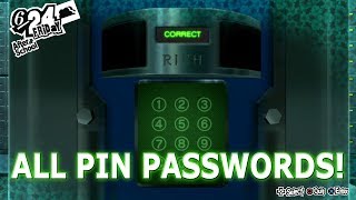 Persona 5 - All PIN Passwords in Kaneshiro Palace! HQ