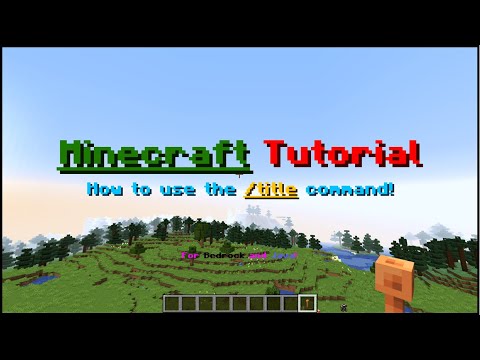 MaxStuff - Minecraft - How To Use The /title Command! (Java/Bedrock)