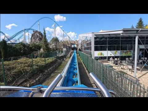 Blue Fire mega coaster onride Europa park 2025 *NEW LAPBARS*