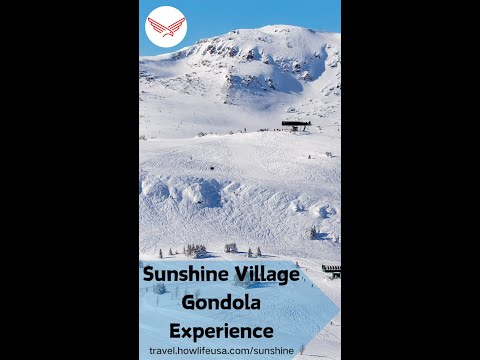 カナダの最も美しいスキー リゾートの 1 つであるサンシャイン ビレッジ スキー リゾートでゴンドラに乗る