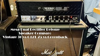 Download the video "Mesa Boogie 90s Dual Rectifier Reissue: Vintage 30 vs G12T-75 vs Greenback Speaker Shootout!"
