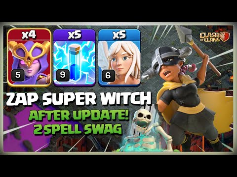 Th13 Super Witch Smash | Super Witch | Most Powerful Th13 Super Witch Attack Strategy Clash of Clans
