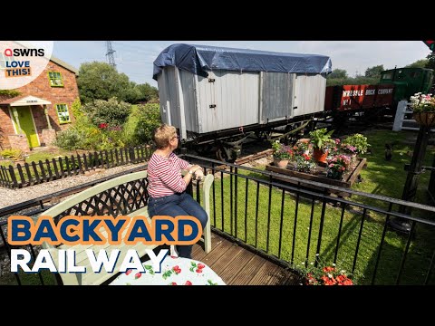 Man builds full size railway in his back garden 🚂 | LOVE THIS!