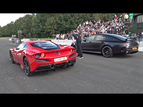 Mercedes-AMG GT63 S 4Matic+ vs Ferrari F8 Tributo with Akrapovic exhaust