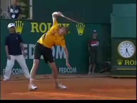 Ljubicic Vliegen Monte Carlo 2009 how to smashes a racket