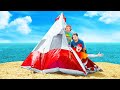 24 HOUR BEACH CAMPING CHALLENGE!