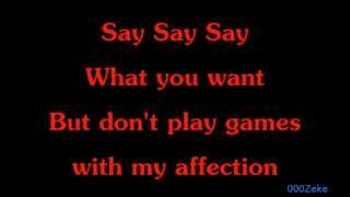 Say Say Say [LYRICS ON SCREEN] - Michael Jackson and Paul McCartney