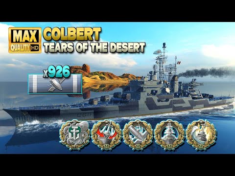 Cruiser Colbert: DAKKA terror on map Tears of the Desert - World of Warships
