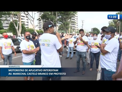 Motoristas de aplicativo interditam Av. Marechal Castelo Branco em protesto 23 02 2021